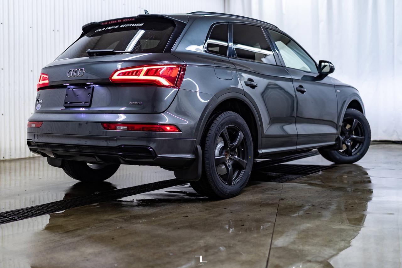 2019 Audi Q5 Quattro Technik S-Line Black Optics Leather Roof Nav Red Deer AB