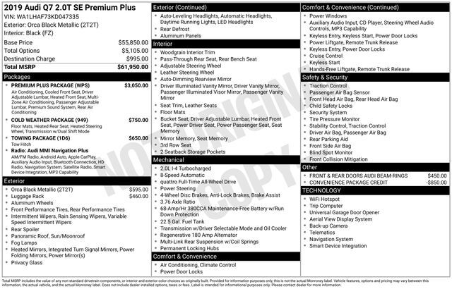 2019 Audi Q7 45 SE Premium Plus Raleigh NC