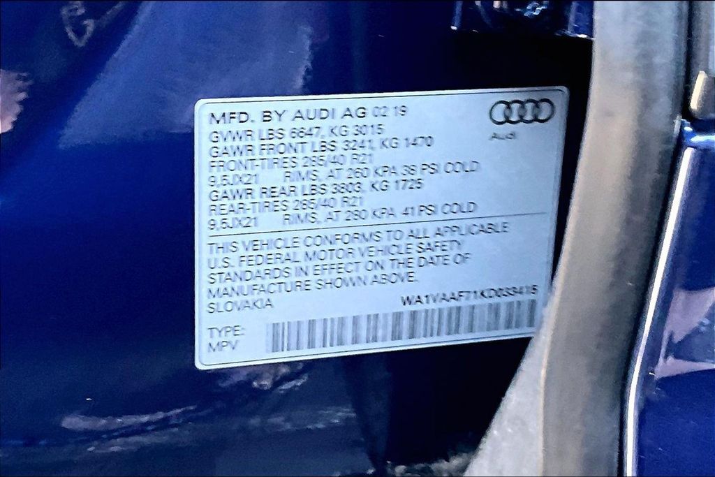 2019 Audi Q7 55 Prestige OR