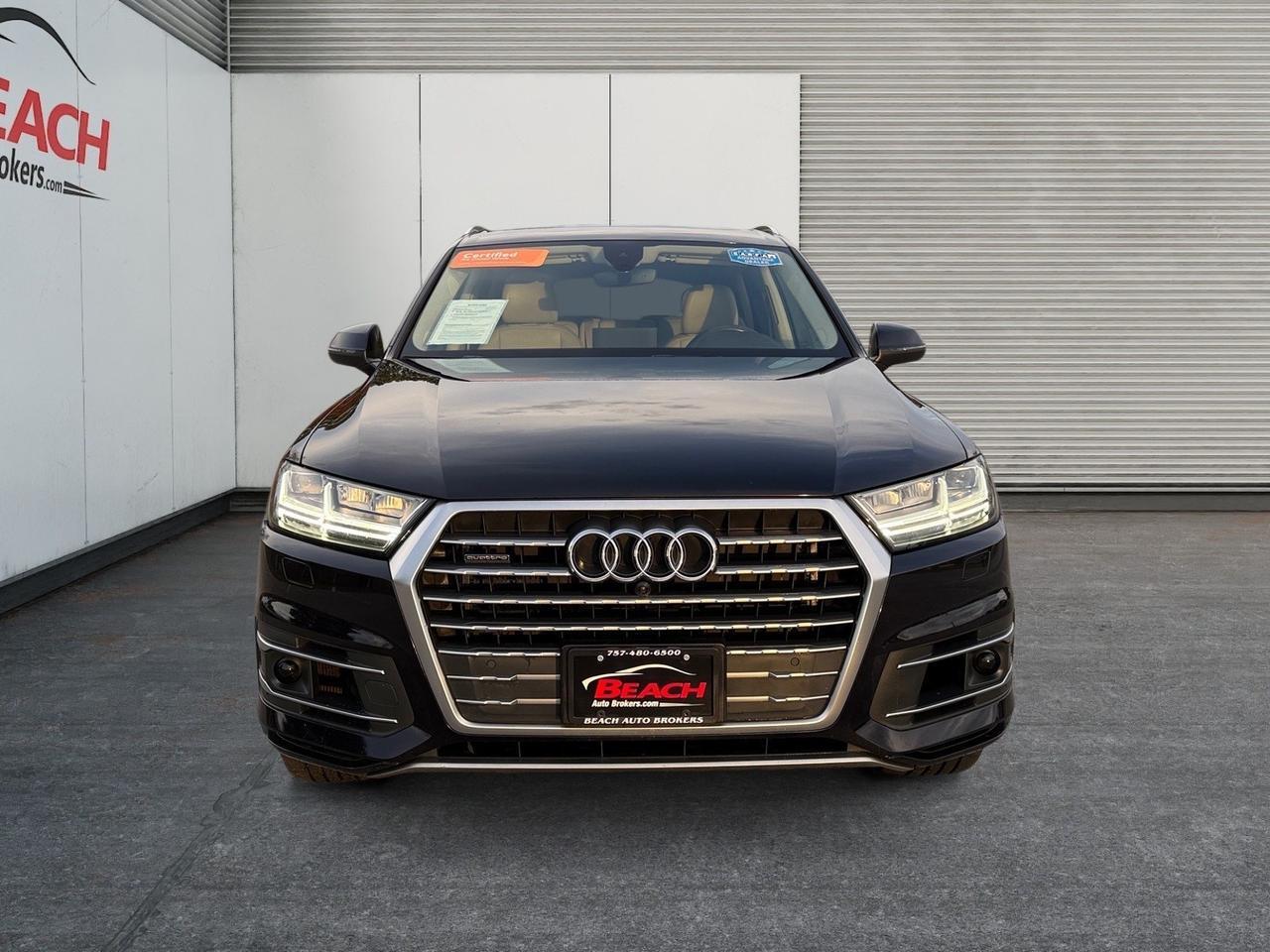 2019 Audi Q7 Premium Plus, HEATED SEATS, 2ND ROW HEATED, 3RD ROW, MOONROOF, UNIVERSAL GARAGE DOOR OPENER, BLUETOOTH, POWERED 3RD ROW, TOW PACKAGE, POWER MIRRORS, KEYLESS START, COME AND TEST DRIVE THIS AUDI Q7! Norfolk VA