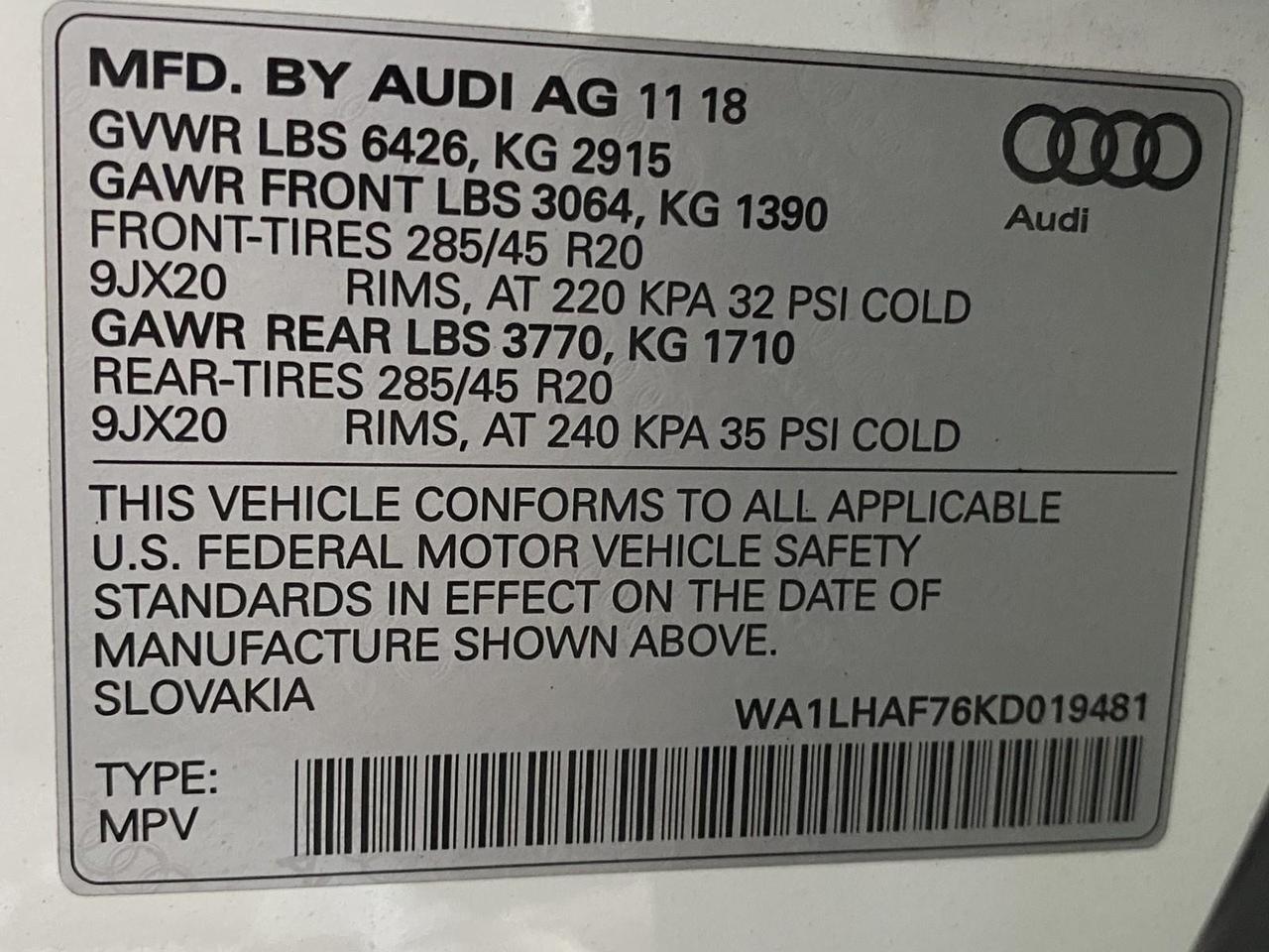 2019 Audi Q7 Premium Plus Richmond Hill NY