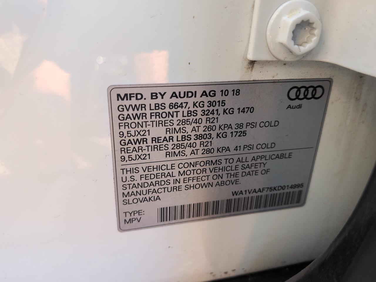 2019 Audi Q7 Prestige Winder GA