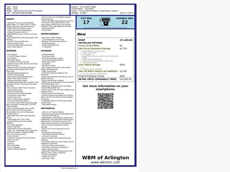 2019 Audi Q8 quattro Premium Plus 55 TFSI