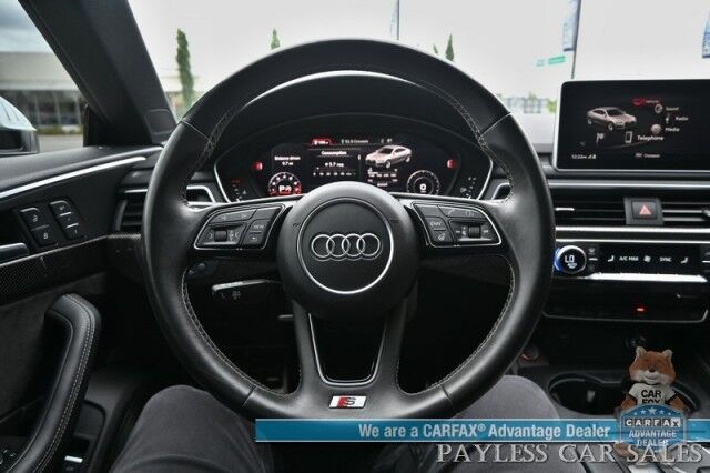 2019 Audi S5 Sportback Premium Plus / AWD / S Sport & Cold Weather Pkg / Front & Rear Heated Nappa Leather Seats / Heated Steering Wheel / Navigation / Bang & Olufsen Speakers / Sunroof / Blind Spot Alert / Only 34K Miles Anchorage AK