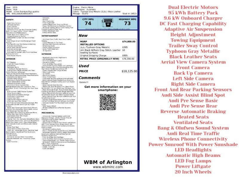 2019 Audi e-tron Premium Plus Quattro