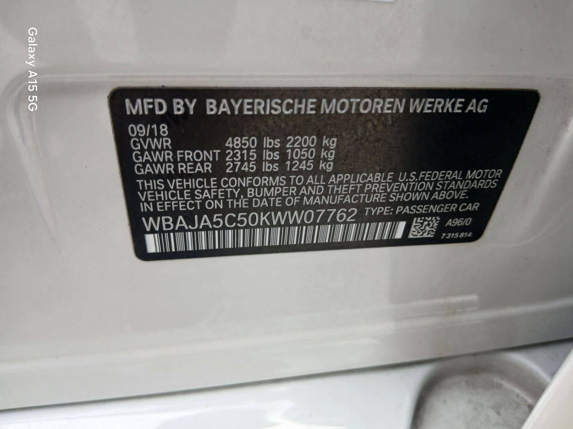 2019 BMW 5 Series 530i Sedan 4D Maitland FL