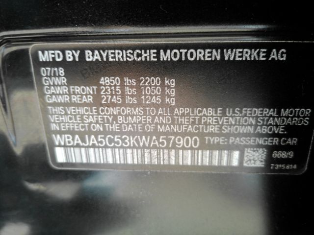 2019 BMW 530i 530I Plano TX