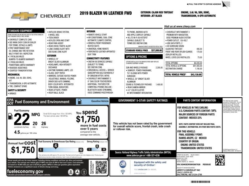 2019 Chevrolet Blazer 3LT Arlington VA
