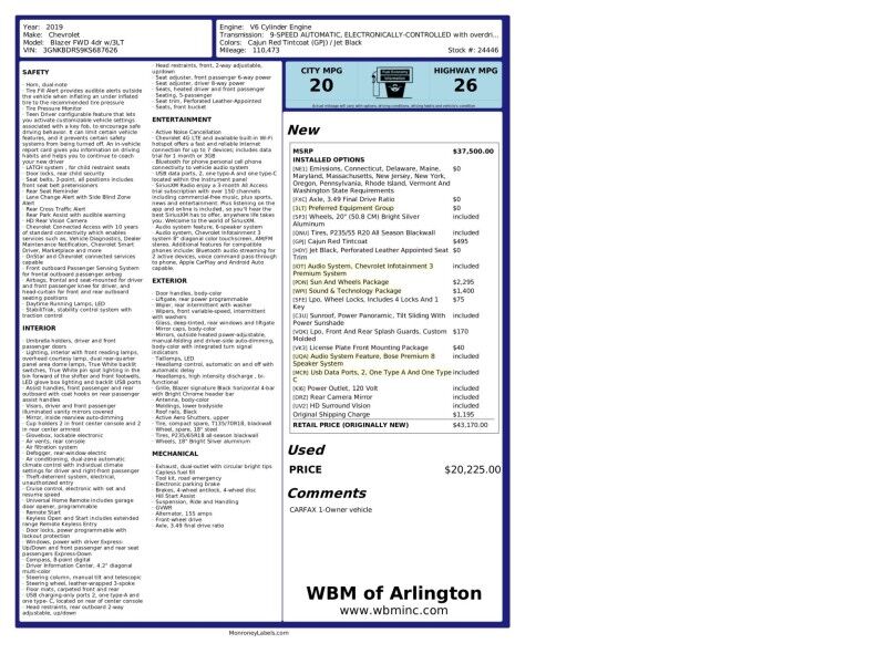 2019 Chevrolet Blazer 3LT FWD