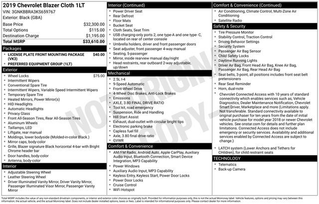 2019 Chevrolet Blazer Base Raleigh NC