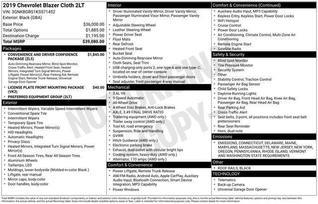 2019 Chevrolet Blazer Base Raleigh NC