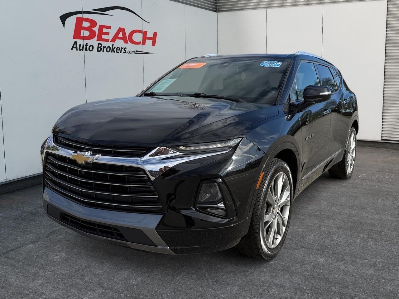2019 Chevrolet Blazer Premier, PANORMANIC SUNROOF, HEATED AND VENTILATED SEATS, APPLE CARPLAY/ANDROID AUTO, ROOF RACKS, WIFI, NAVIGATION, POWER AND HEATED MIRRORS, KEYLESS ENTRY, BOSE SPEAKERS, CLEAN CARFAX, ONLY 1 OWNER!