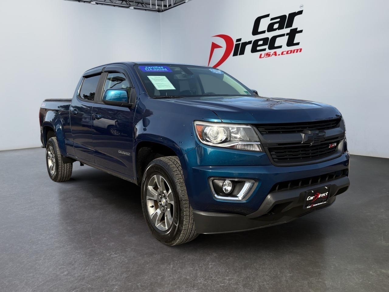 2019 Chevrolet Colorado 4WD Z71, EZ-LIFT TAILGATE, TOW PACKAGE, RUNNING BOARDS, REAR CORNER STEP, HEATED STEERING WHEEL & SEATS, APPLE CARPLAY/ANDROID AUTO, REMOTE START, LOW MILEAGE, CLEAN CARFAX, TEST DRIVE THIS TRUCK TODAY!