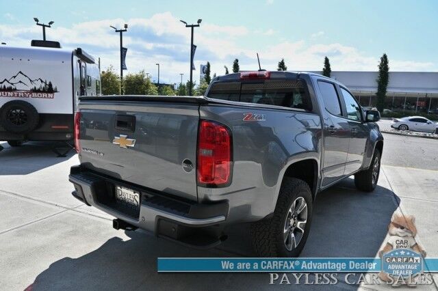 2019 Chevrolet Colorado Z71 / 4X4 / Crew Cab / Power Heated Seats & Steering Wheel / Apple CarPlay & Android Auto / USB Input / Back Up Camera / Rear Parking Sensors / Cruise Control / Tonneau Cover / Tow Pkg / 1-Owner Anchorage AK