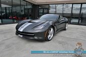 2019 Chevrolet Corvette Stingray 1LT / Automatic / AutoStart / Performance Exhaust & Silver Stripe Pkg / Power Leather Bucket Seats / Bose Speakers / Front & Rear Camera / Keyless Entry & Start / 455 HP / Only 9K Miles
