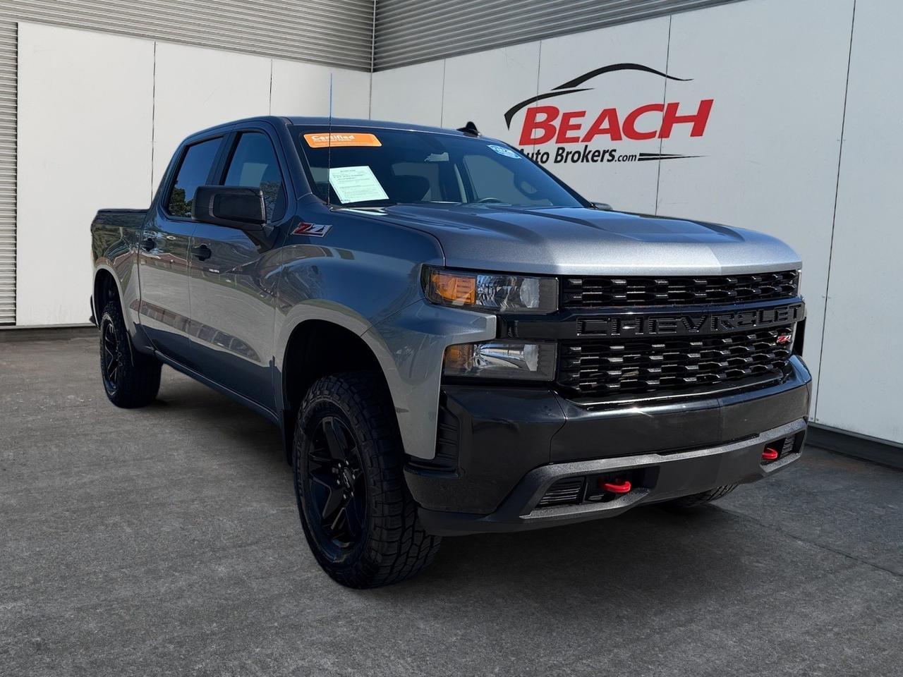 2019 Chevrolet Silverado 1500 Custom Trail Boss, APPLE CARPLAY/ANDROID AUTO, BED LINER, RED TOW HOOKS, SOFT TONNEAU COVER, TOW PACKAGE, BACKUP CAMERA, POWER MIRRORS, THIS IS A GREAT DEAL! Norfolk VA