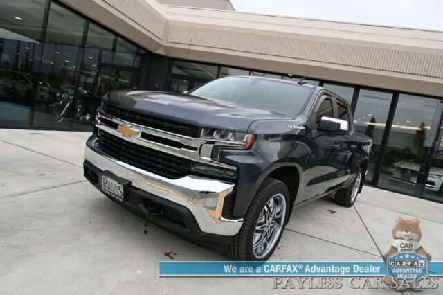 2019 Chevrolet Silverado 1500 LT / 4X4 / Crew Cab / Auto Start / Premium Cloth Seats / Apple CarPlay & Android Auto / Back Up Camera / Cruise Control / Front Bench / Seats 6 / Tonneau Cover / Block Heater / Diablo Wheels / Tow Pkg / 22 MPG Anchorage AK