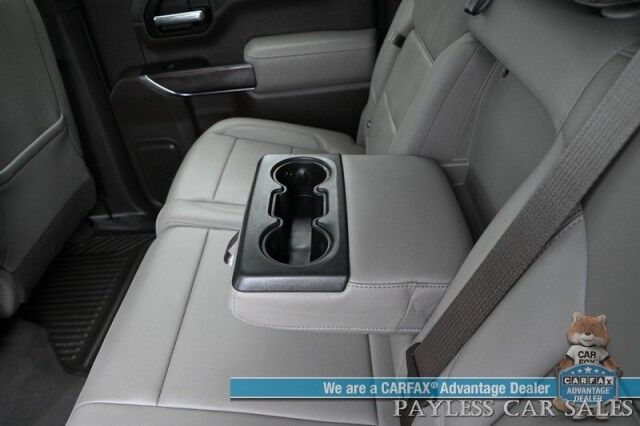 2019 Chevrolet Silverado 1500 LTZ / 4X4 / AutoStart / 5.3L V8 / Power & Heated Leather Seats / Heated Steering Wheel / Apple CarPlay & Android Auto / Keyless Entry & Start / Block Heater / Tow Package / Matching Leer Canopy Anchorage AK