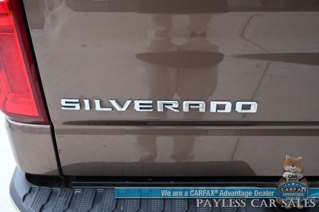 2019 Chevrolet Silverado 1500 LTZ / 4X4 / AutoStart / 5.3L V8 / Power & Heated Leather Seats / Heated Steering Wheel / Apple CarPlay & Android Auto / Keyless Entry & Start / Block Heater / Tow Package / Matching Leer Canopy Anchorage AK