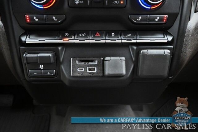 2019 Chevrolet Silverado 1500 LTZ / 4X4 / AutoStart / 5.3L V8 / Power & Heated Leather Seats / Heated Steering Wheel / Apple CarPlay & Android Auto / Keyless Entry & Start / Block Heater / Tow Package / Matching Leer Canopy Anchorage AK
