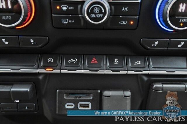 2019 Chevrolet Silverado 1500 LTZ / 4X4 / Crew Cab / AutoStart / 5.3L V8 / Power & Heated Leather Seats / Heated Steering Wheel / Apple CarPlay & Android Auto / Keyless Entry & Start / Block Heater / Tow Package / Matching Leer Canopy Anchorage AK