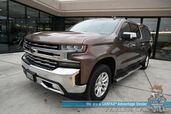 2019 Chevrolet Silverado 1500 LTZ / 4X4 / Crew Cab / AutoStart / 5.3L V8 / Power & Heated Leather Seats / Heated Steering Wheel / Apple CarPlay & Android Auto / Keyless Entry & Start / Block Heater / Tow Package / Matching Leer Canopy