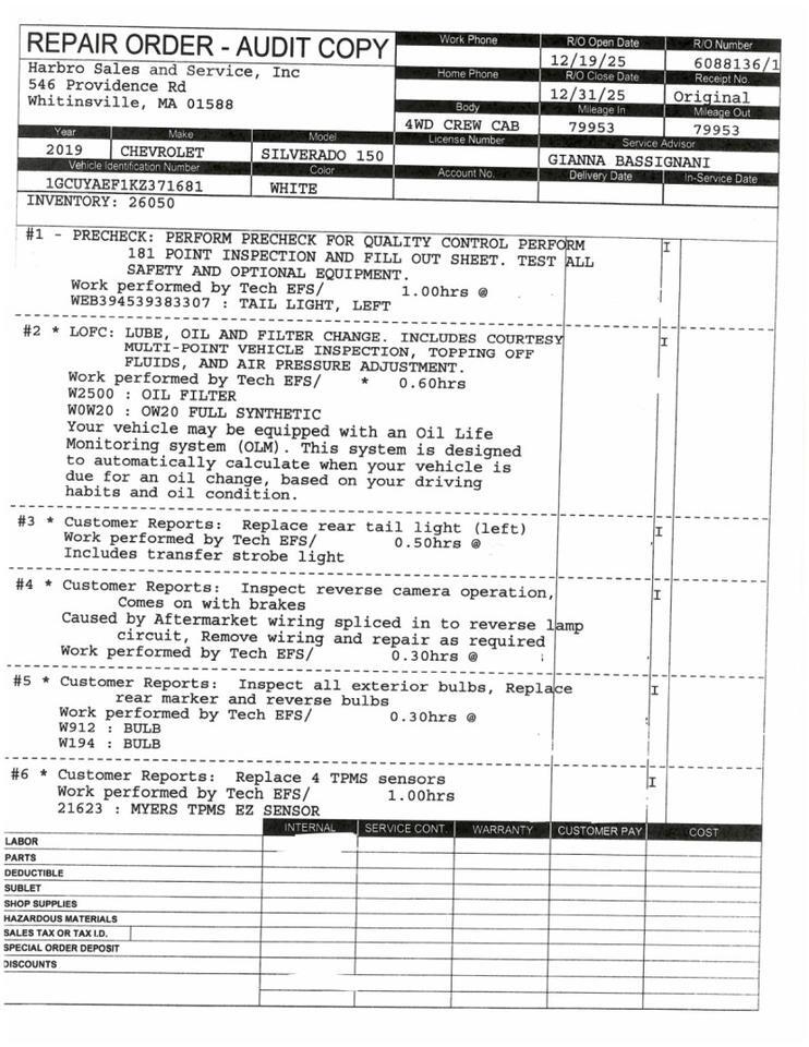 2019 Chevrolet Silverado 1500 Work Truck Whitinsville MA