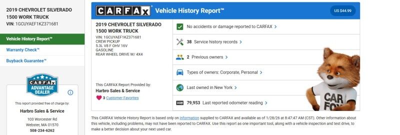 2019 Chevrolet Silverado 1500 Work Truck Whitinsville MA