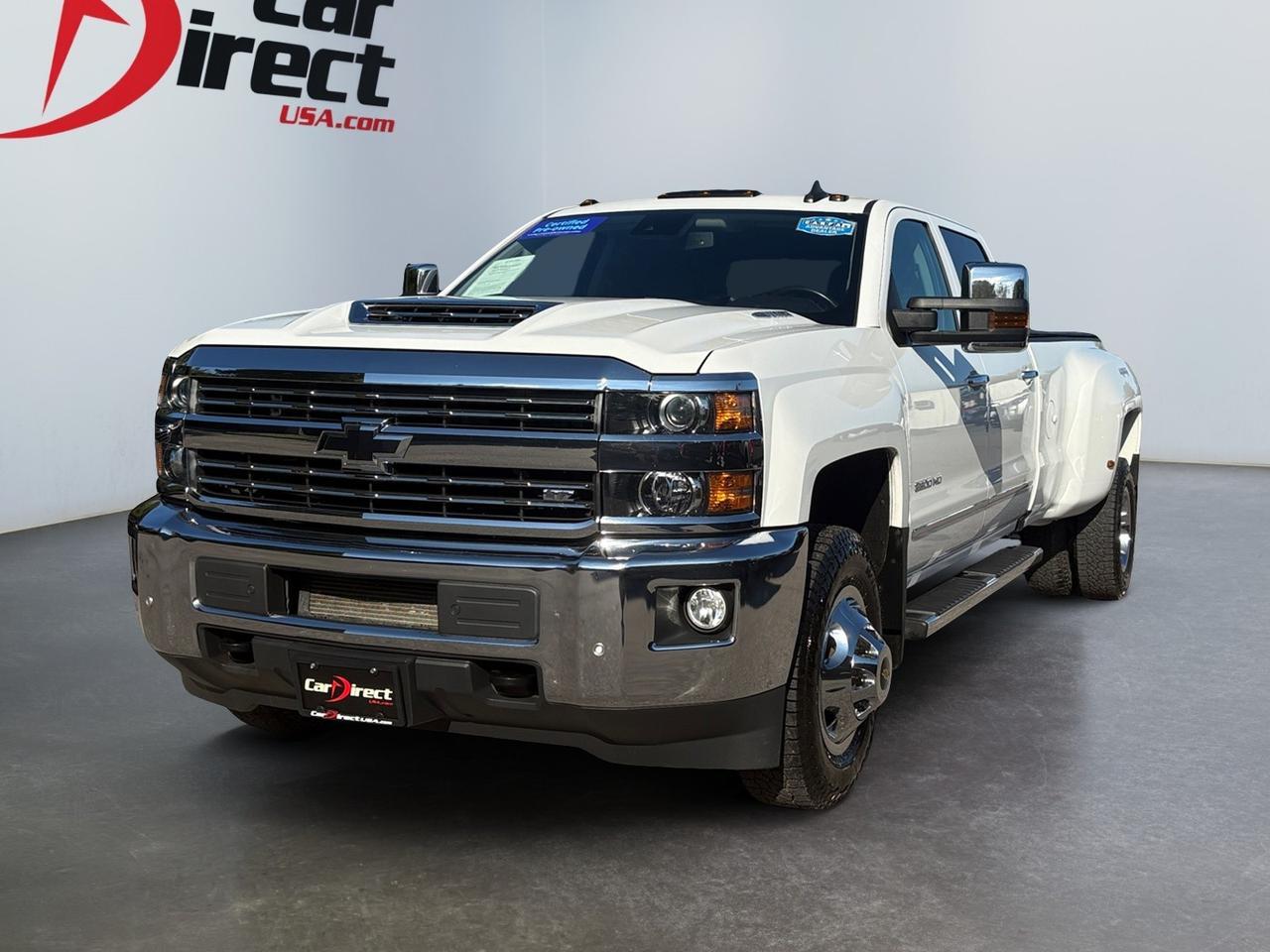 2019 Chevrolet Silverado 3500HD LTZ, 5TH WHEEL/GOOSENECK TOW PACKAGE, RUNNING BOARDS, SUNROOF, FORWARD COLLISION ALERT, LANE KEEP ASSIST, SOFT TONNEAU COVER, HEATED & VENTILATED SEATS, APPLE CARPLAY/ANDROID AUTO, LOW MILES, CLEAN CARFAX, RIDE TOUGH IN THID CHEVY!