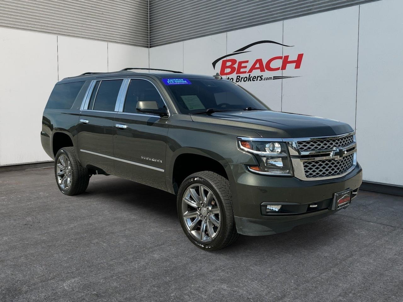 2019 Chevrolet Suburban LT, HEATED/VENTILATED SEATS, HEATED REAR SEATS, SUNROOF, DVD ENTERTAINMENT, BOSE SPEAKERS, UNIVERSAL GARAGE DOOR OPENER, CAPTAINS CHAIRS, 3RD ROW, POWER LIFTGATE, BACKUP CAMERA, POWER FOLDING MIRRORS, THIS MEAN GREEN BEAST IS SURE TO BLOW YOUR MIND! Norfolk VA