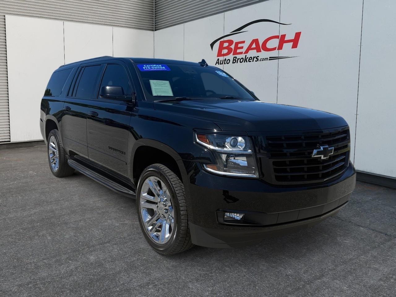 2019 Chevrolet Suburban Premier, HEATED/VENTILATED SEATS, APPLE CARPLAY/ANDROID AUTO, WIFI, UNIVERSAL GARAGE DOOR OPENER, POWER FOLDING MIRRORS, POWER/HEATED MIRRORS, REMOTE KEYLESS ENTRY, LUGGAGE RACK, TOW PACKAGE, RUNNING BOARDS, THIS IS THE PERFECT FAMILY VEHICLE FOR THE