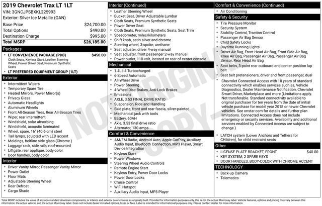 2019 Chevrolet Trax LT Raleigh NC