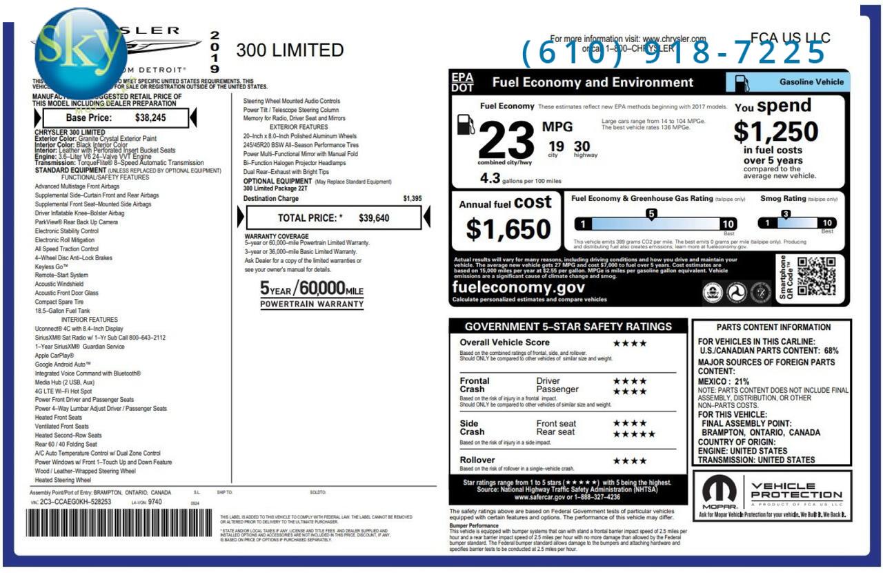 2019 Chrysler 300 Limited