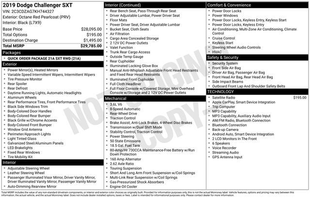 2019 Dodge Challenger SXT Raleigh NC
