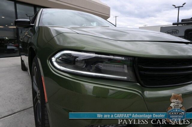 2019 Dodge Charger SXT Plus / AWD / Blacktop Appearance Pkg / Auto Start / Heated & Ventilated Leather Seats / Heated Steering / Sunroof / Alpine Speakers / Blind Spot Alert / Apple CarPlay & Android Auto / Block Heater / 1-Owner Anchorage AK