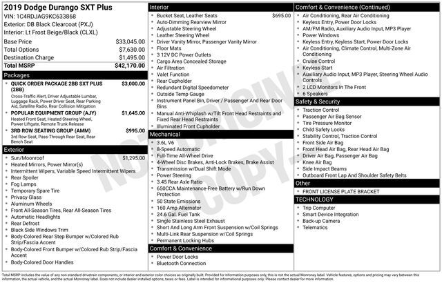 2019 Dodge Durango SXT Plus Raleigh NC