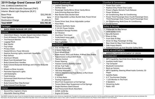 2019 Dodge Grand Caravan SXT Raleigh NC