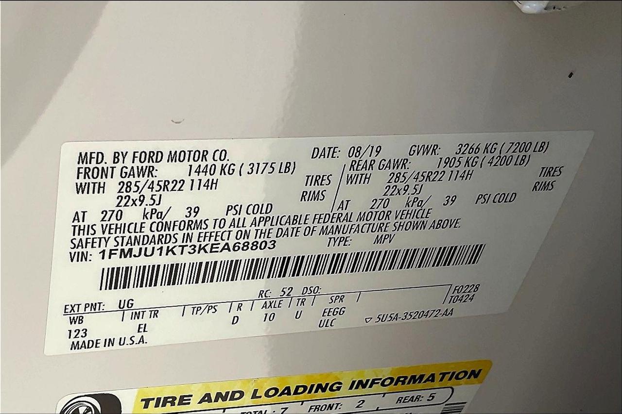 2019 FORD EXPEDITION LIMITED Houston TX