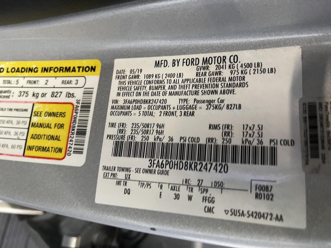2019 FORD FUSION SE Kansas City MO