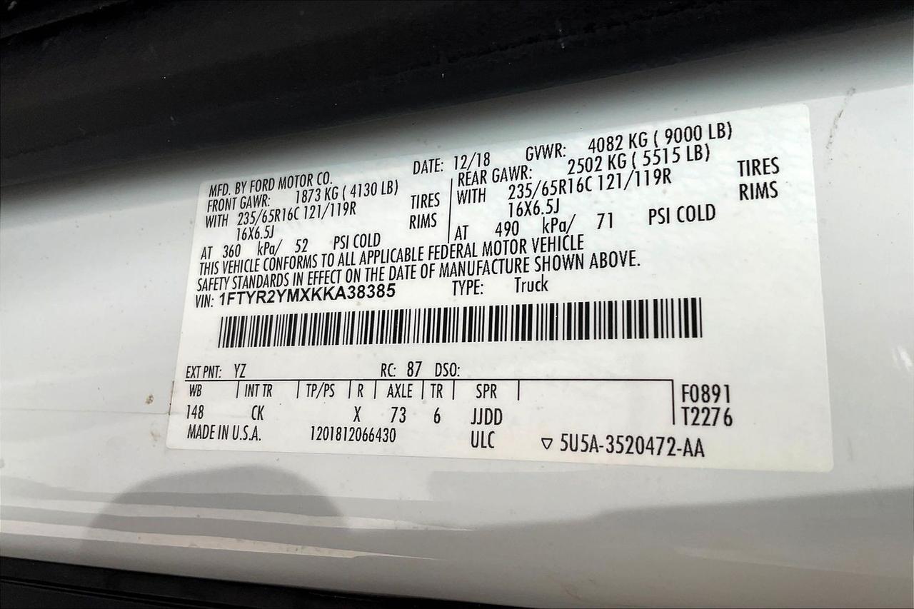 2019 FORD TRANSIT T-250 Houston TX