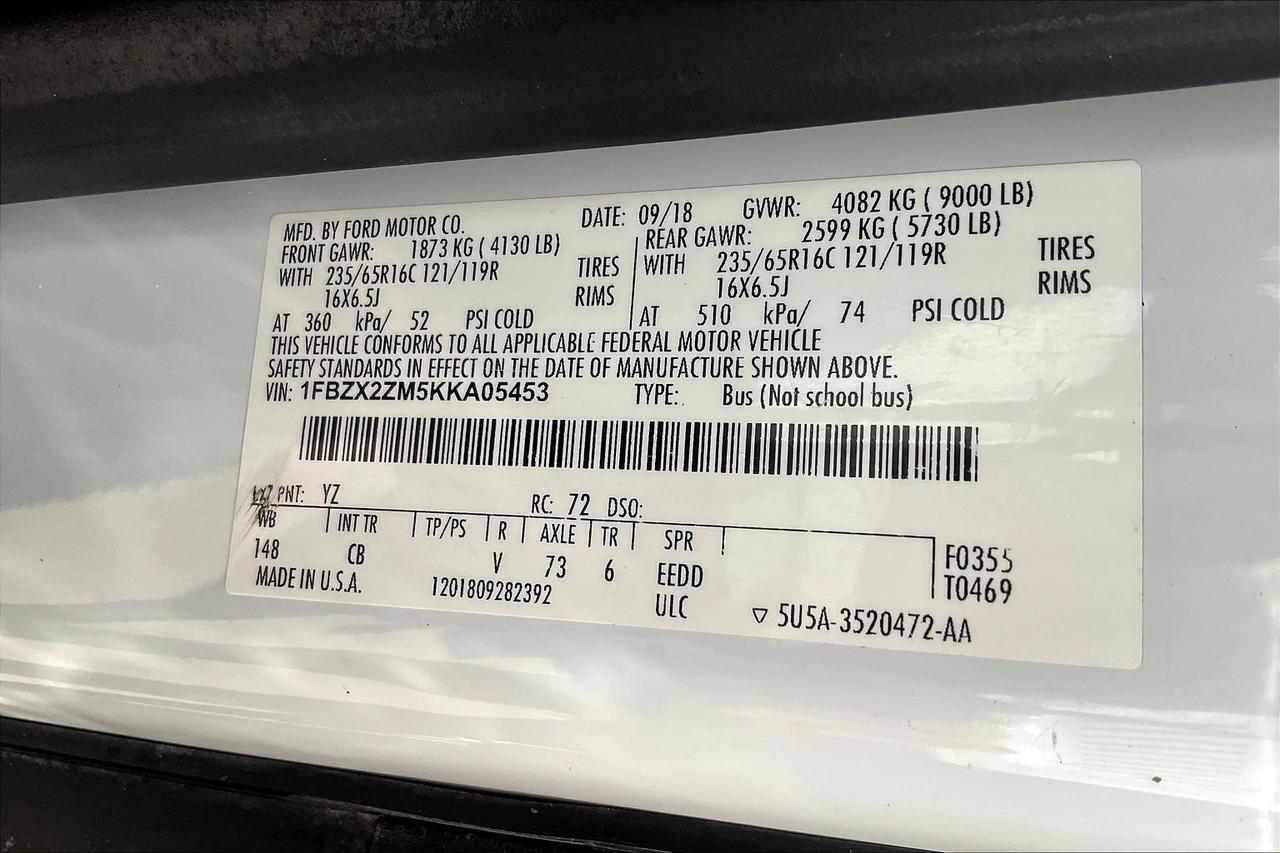 2019 FORD TRANSIT T-350 Houston TX