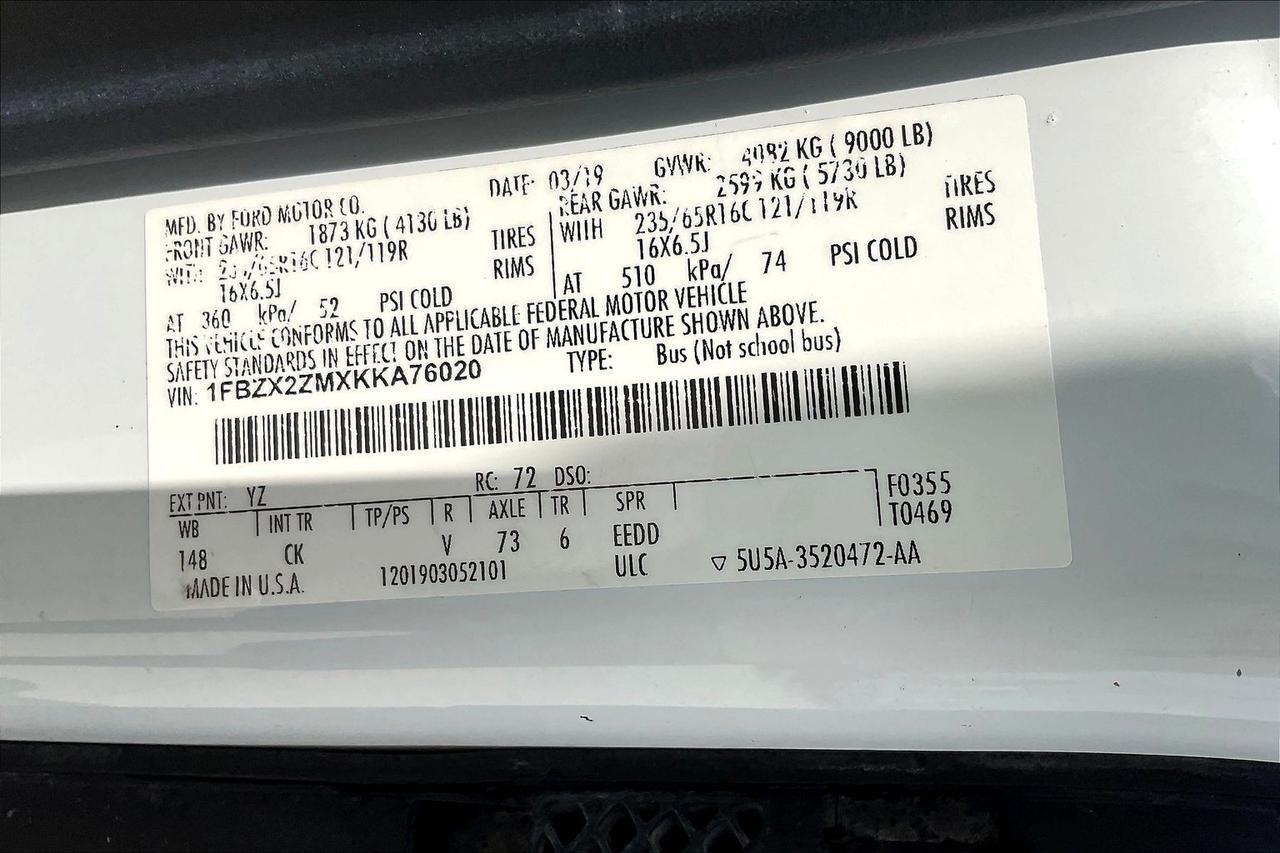 2019 FORD TRANSIT T-350 Houston TX