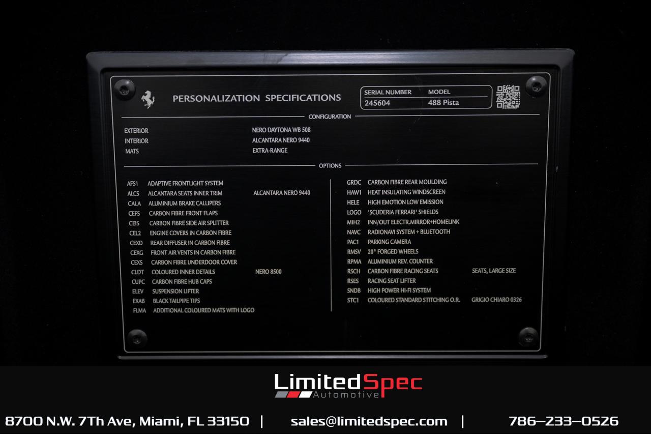 2019 Ferrari 488 Pista Miami FL