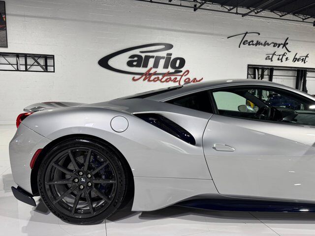 2019 Ferrari 488 Pista Argento Nurburgring paint, painted stripes, carbon wheels, JBL audio, front lifter AND MUCH MORE!! Fort Lauderdale FL