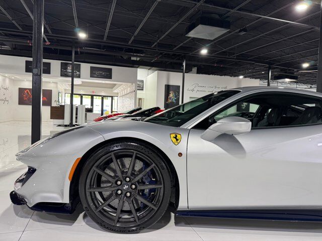 2019 Ferrari 488 Pista Argento Nurburgring paint, painted stripes, carbon wheels, JBL audio, front lifter AND MUCH MORE!! Fort Lauderdale FL