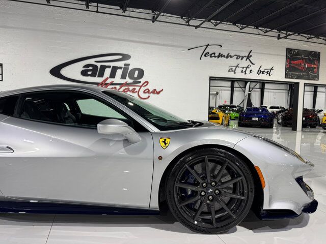 2019 Ferrari 488 Pista Argento Nurburgring paint, painted stripes, carbon wheels, JBL audio, front lifter AND MUCH MORE!! Fort Lauderdale FL
