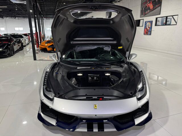 2019 Ferrari 488 Pista Argento Nurburgring paint, painted stripes, carbon wheels, JBL audio, front lifter AND MUCH MORE!! Fort Lauderdale FL
