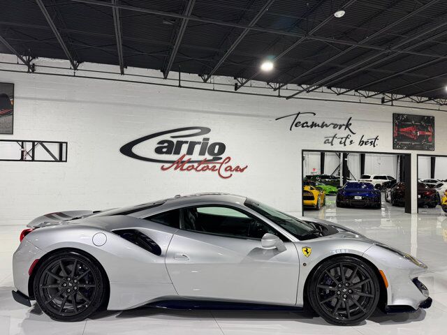 2019 Ferrari 488 Pista Argento Nurburgring paint, painted stripes, carbon wheels, JBL audio, front lifter AND MUCH MORE!! Fort Lauderdale FL
