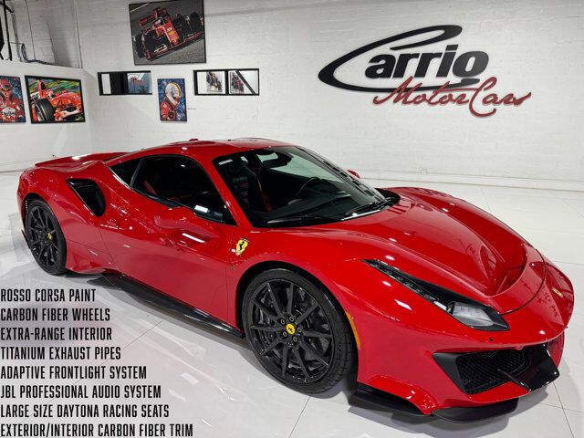 2019 Ferrari 488 Pista Rosso Corsa paint, Extra-Range interior, carbon wheels, JBL audio, carbon galore AND MUCH MORE!! Fort Lauderdale FL