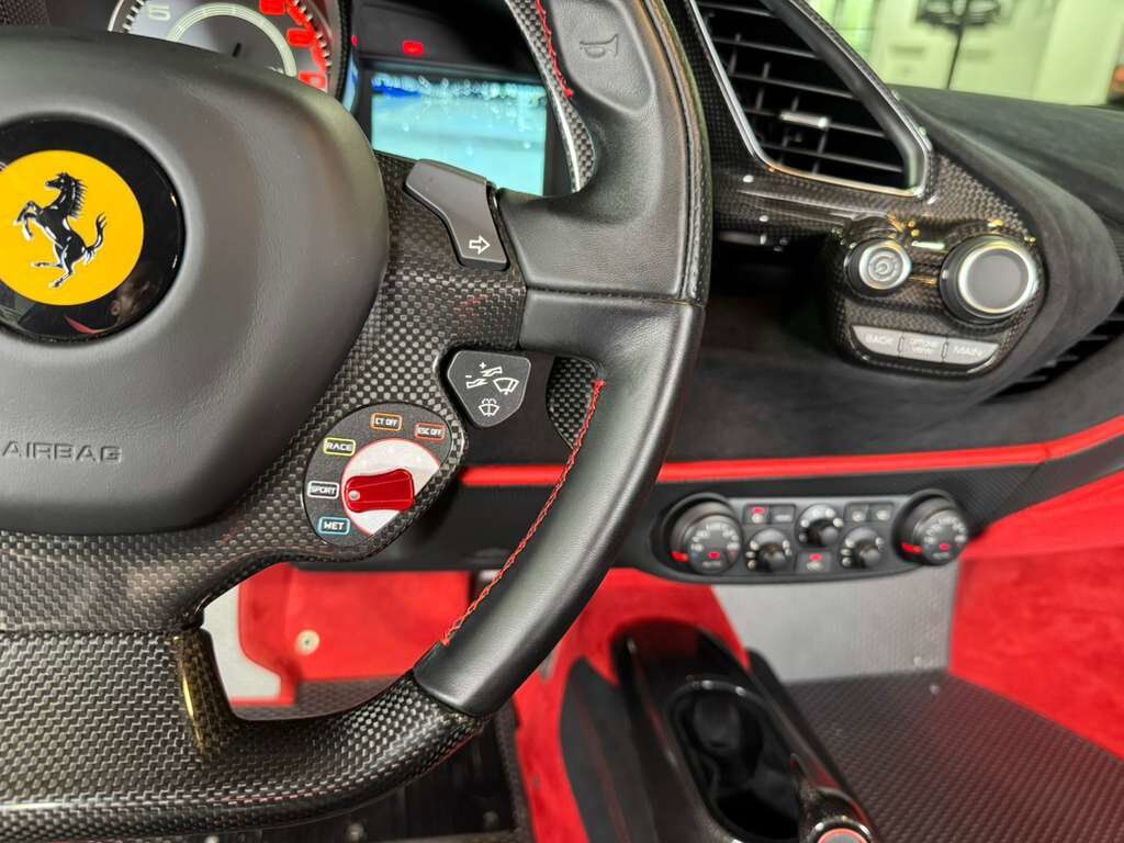 2019 Ferrari 488 Pista Rosso Fuoco paint, Livrea Bianco Avus/Blu Scozia, JBL audio, front lifter, carbon galore AND MORE!!! Fort Lauderdale FL